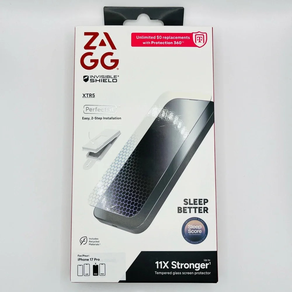 NWT ZAGG InvisibleShield XTR5 Screen Protector 11X Stronger for iPhone 17 Pro